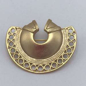24k gold-plated brooch pin